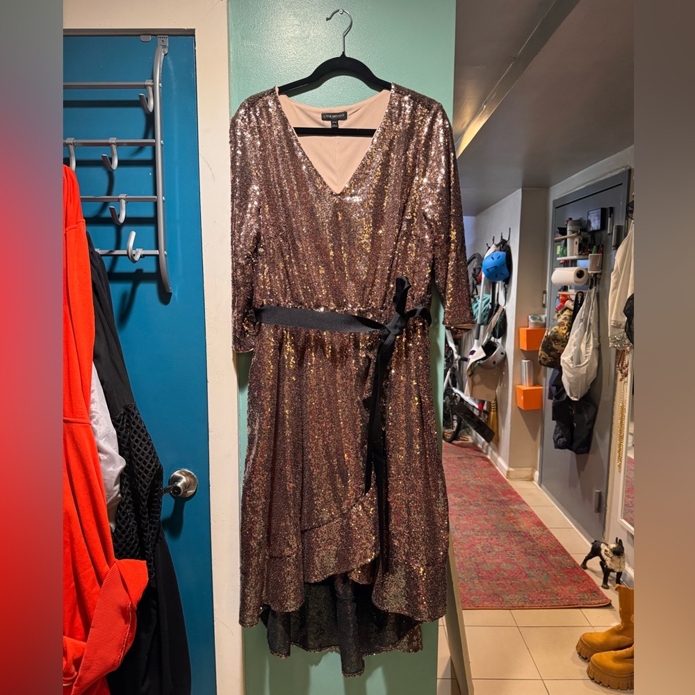 Champagne sequin dress